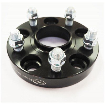 Wheel adapter hubcentric Toyota, Honda, Chrysler,.. 5x114.3 | 25mm | 71.5/60.1 | 12x1.5 | Black edition