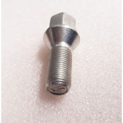 Wheel bolt M14x1.25x26 Conical H17 Silver