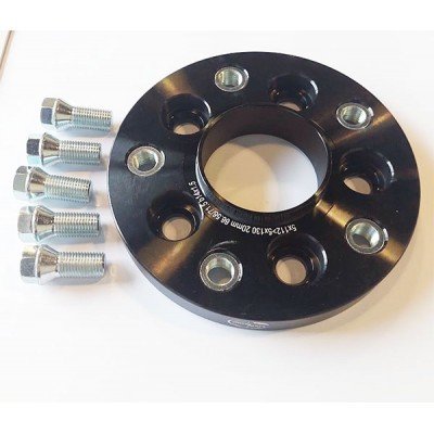 Adaptery zmieniające rozstaw śrub z 5x112(piasta) na 5x130(koło) | 20mm | 66.56/71.5 | 14x1.5 | czarna seria
