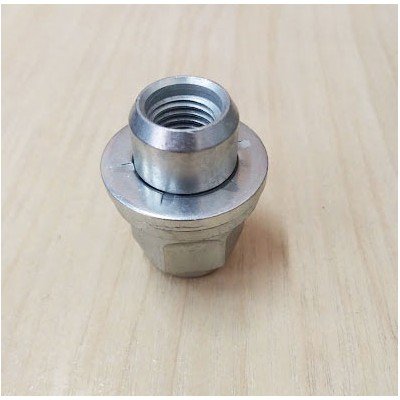 Wheel lug nut Nissan M12x1.25x34 Flat H21 Silver